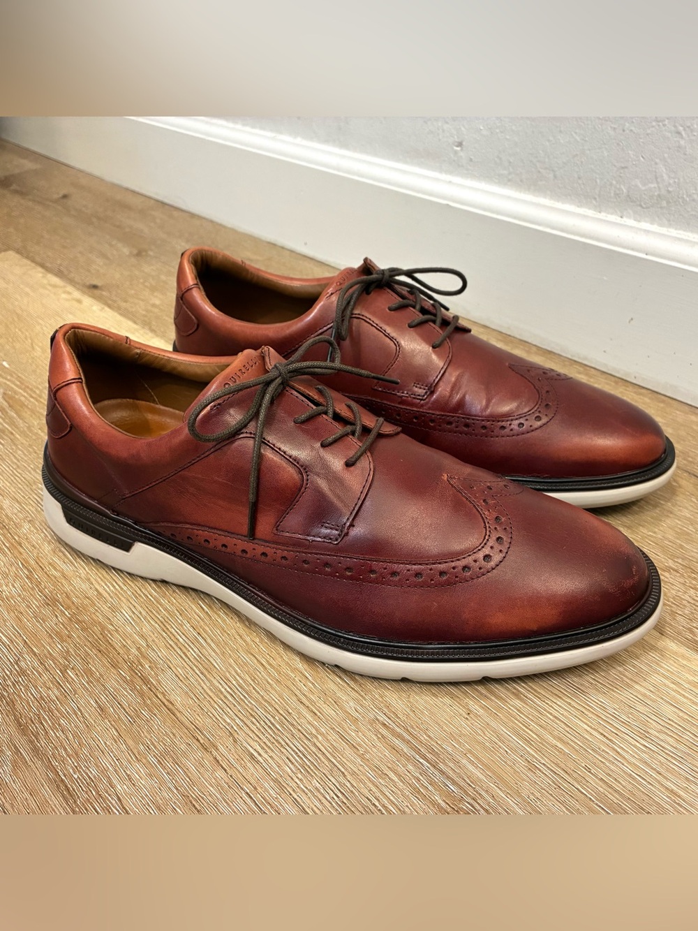 Quirelli 703601 Bostoniano Wingtip Red Maroon Leather Men’s US 13 UK 12 EU 47